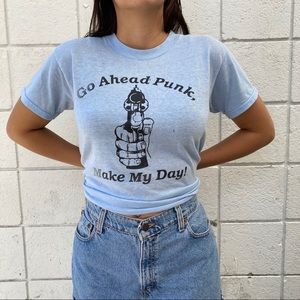 Vintage 80s Dirty Harry Revolver Gun T Shirt